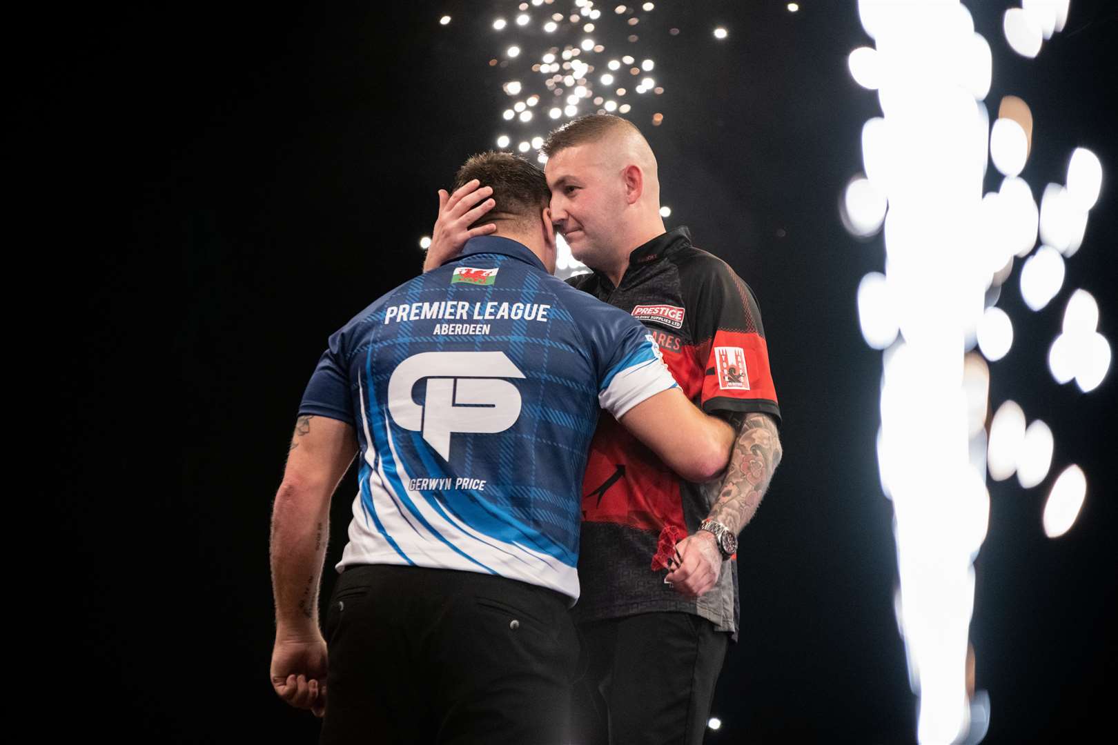Gerwyn Price defeats Nathan Aspinall...Picture: Daniel Forsyth..