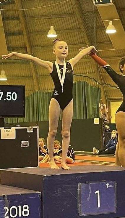 Andrea Wood won silver overall and gold in the vault in the 9 Years Beginners section.