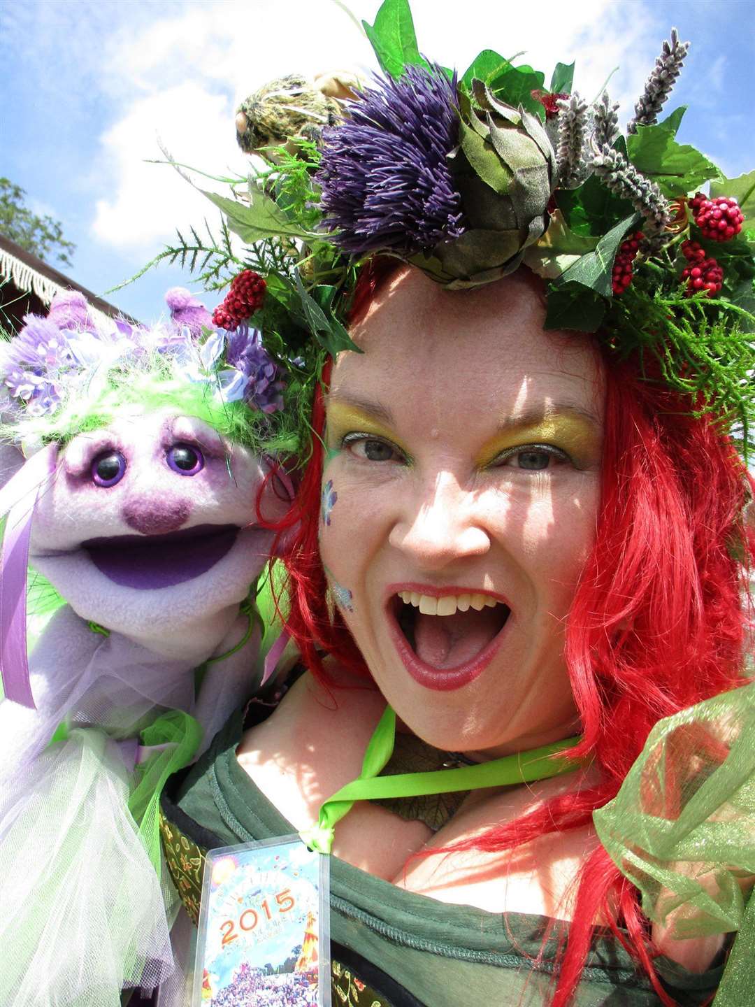 Storyteller Pauline Cordiner and Fizzy the Fairy