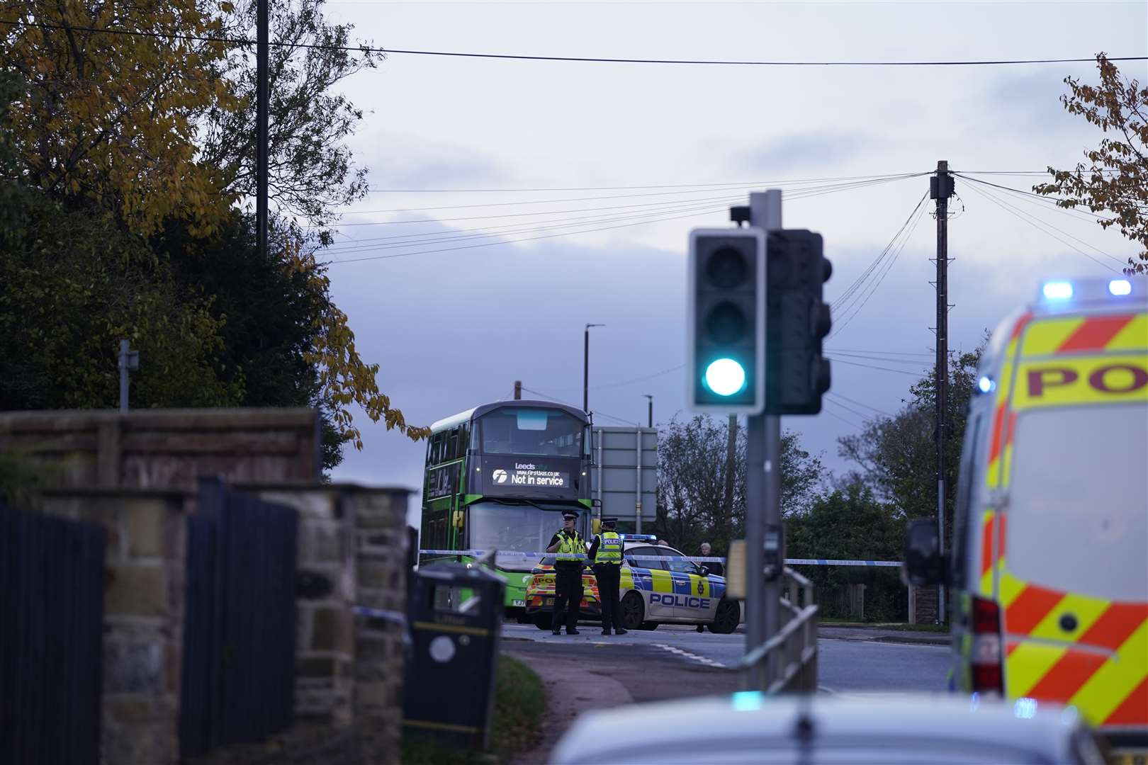 Police activity in Horsforth, Leeds, after a 15-year-old boy was stabbed (Danny Lawson/PA)