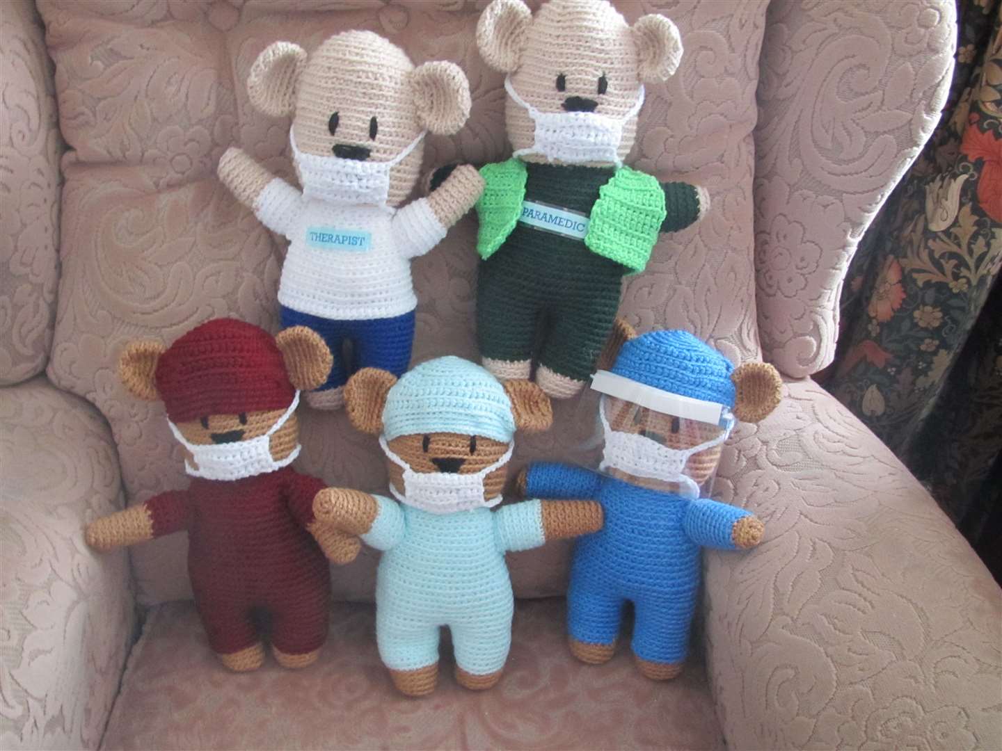 A variety of frontline worker bears were made.