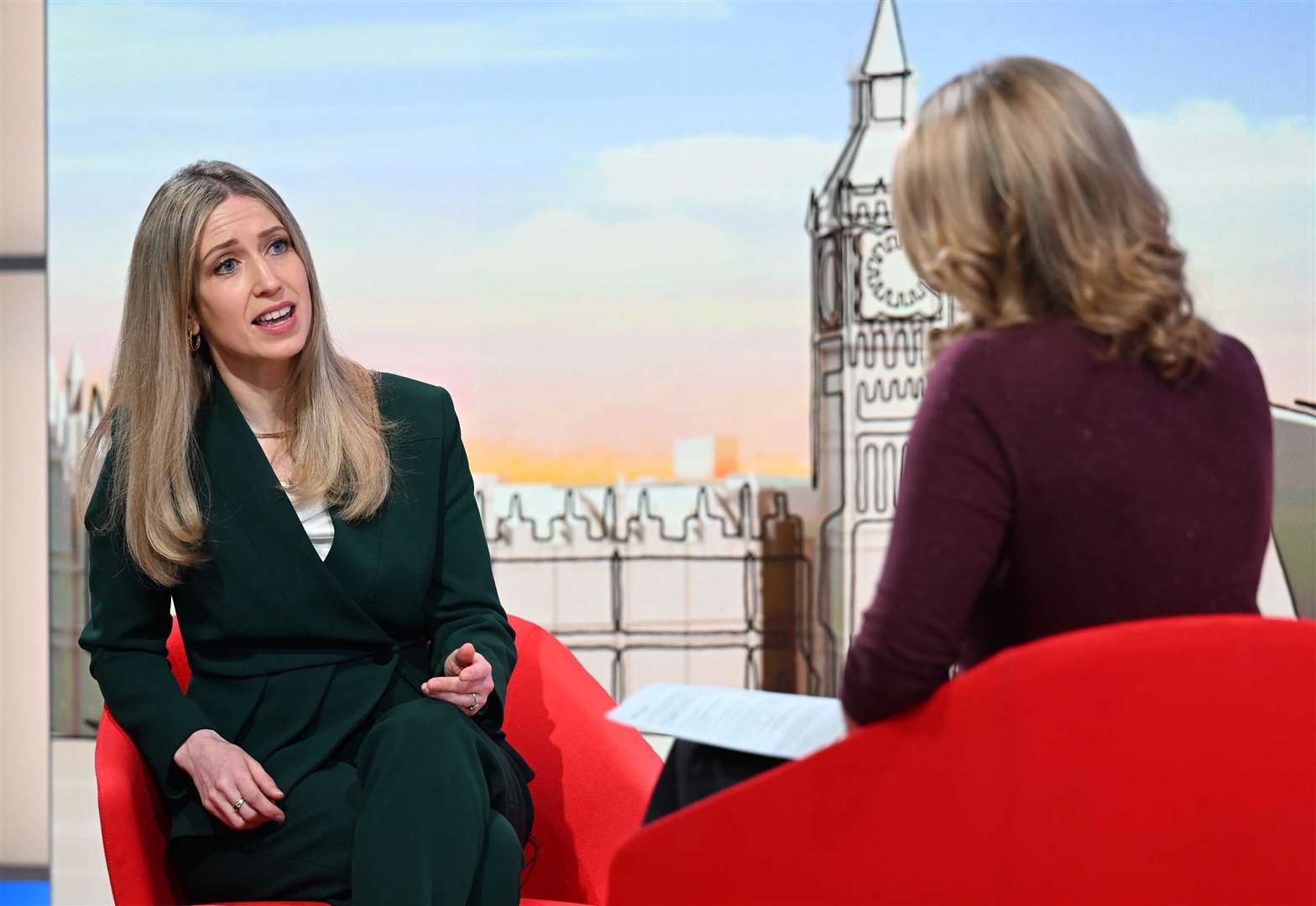Chief Secretary to the Treasury Laura Trott was appearing on the BBC’s Sunday With Laura Kuenssberg programme (Jeff Overs/BBC/PA)