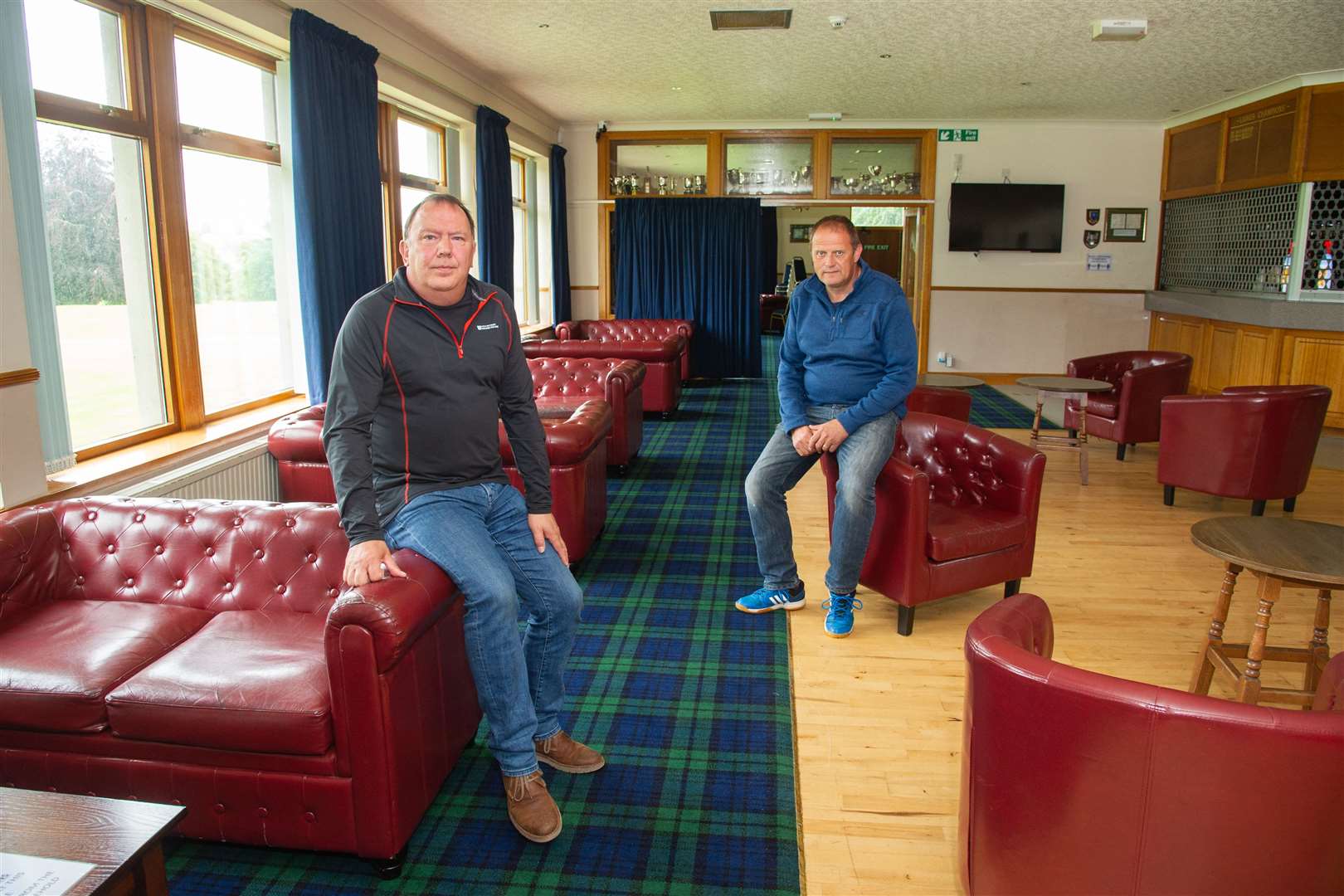 Huntly Golf Club committee members David Morrison (left) and Trevor Buckley. Picture: Daniel Forsyth.