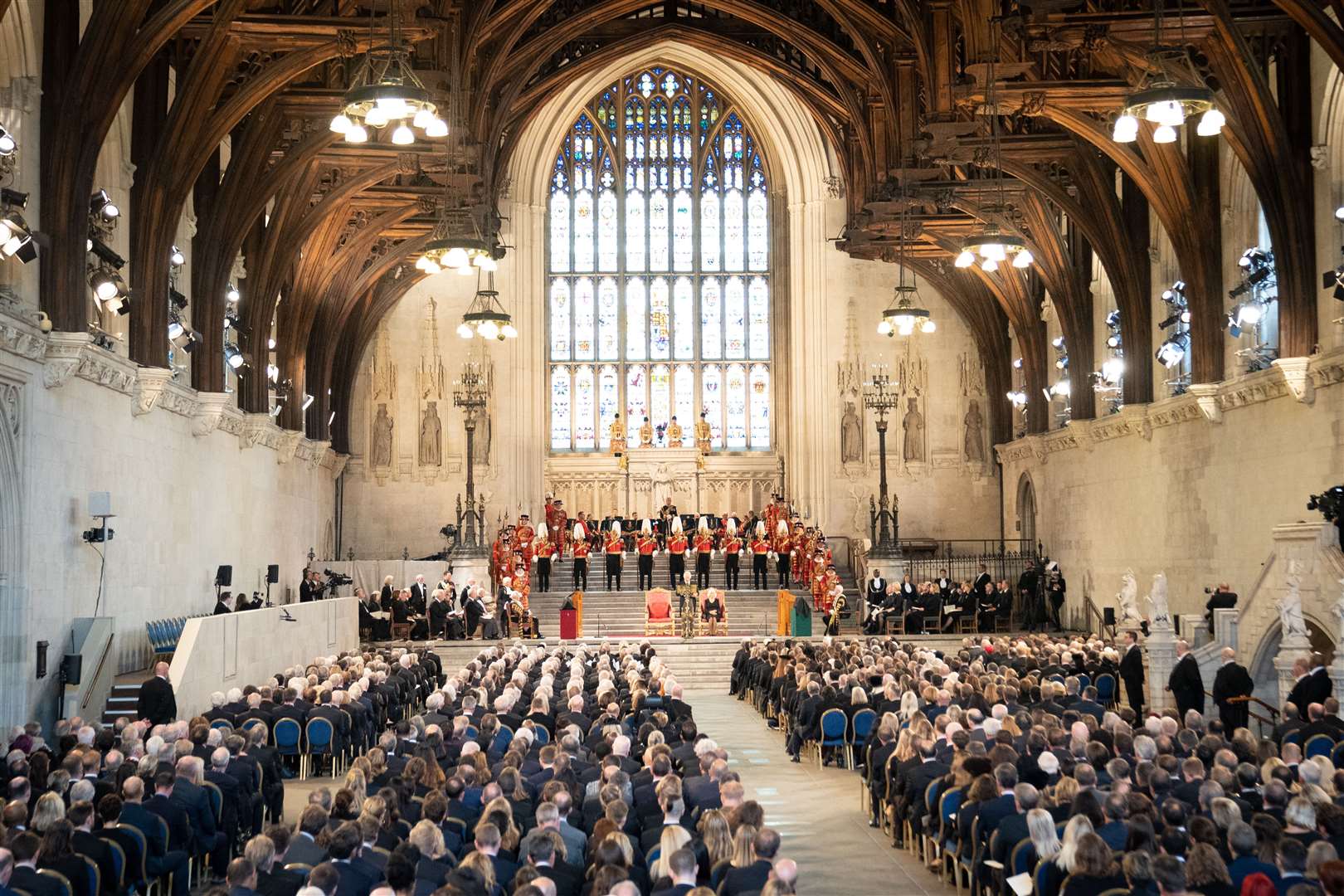 Westminster Hall during the condolences ceremony on Monday (Stefan Rousseau/PA)