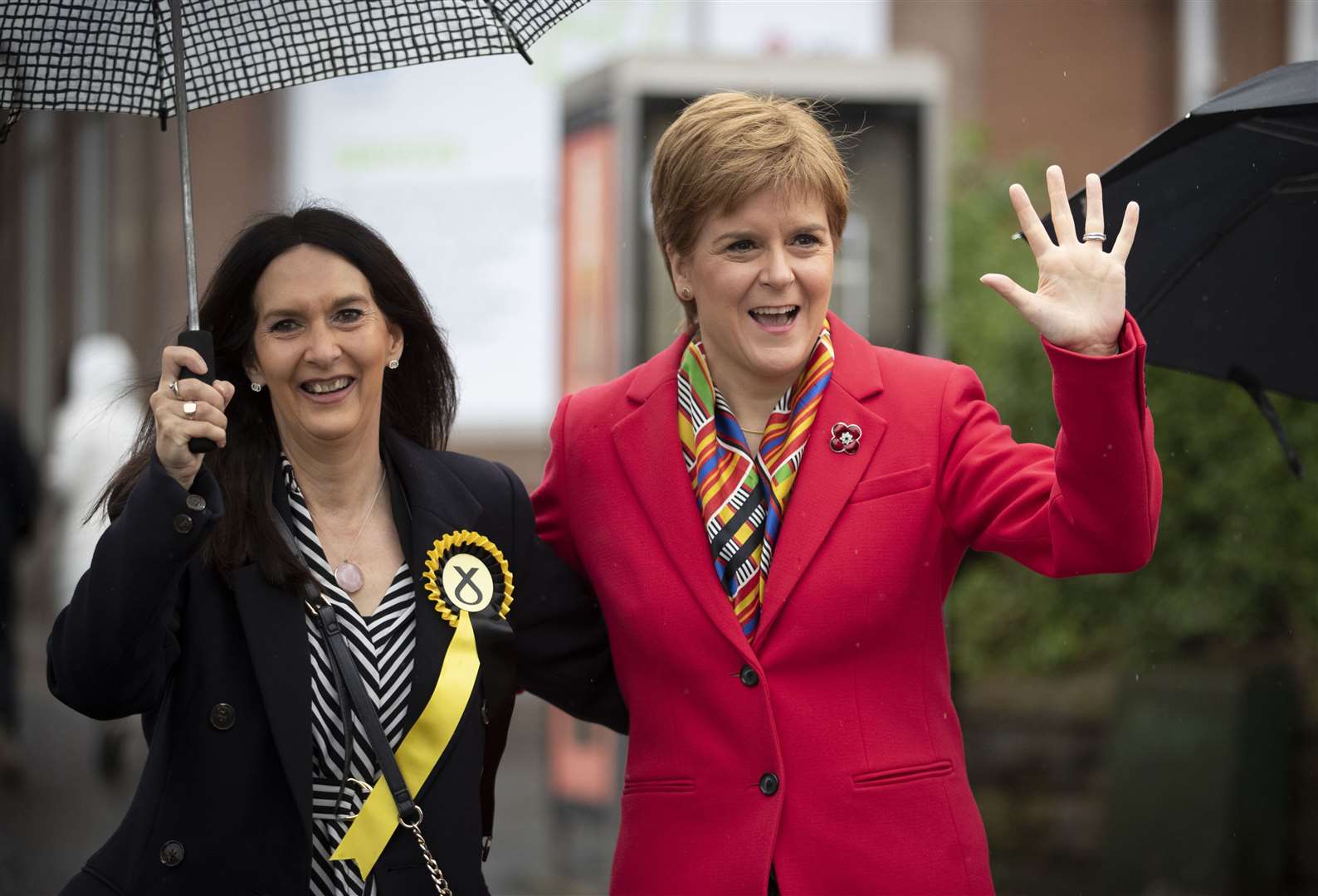 Margaret Ferrier, left, with Nicola Sturgeon, was elected as an SNP MP but had the whip suspended (Jane Barlow/PA)