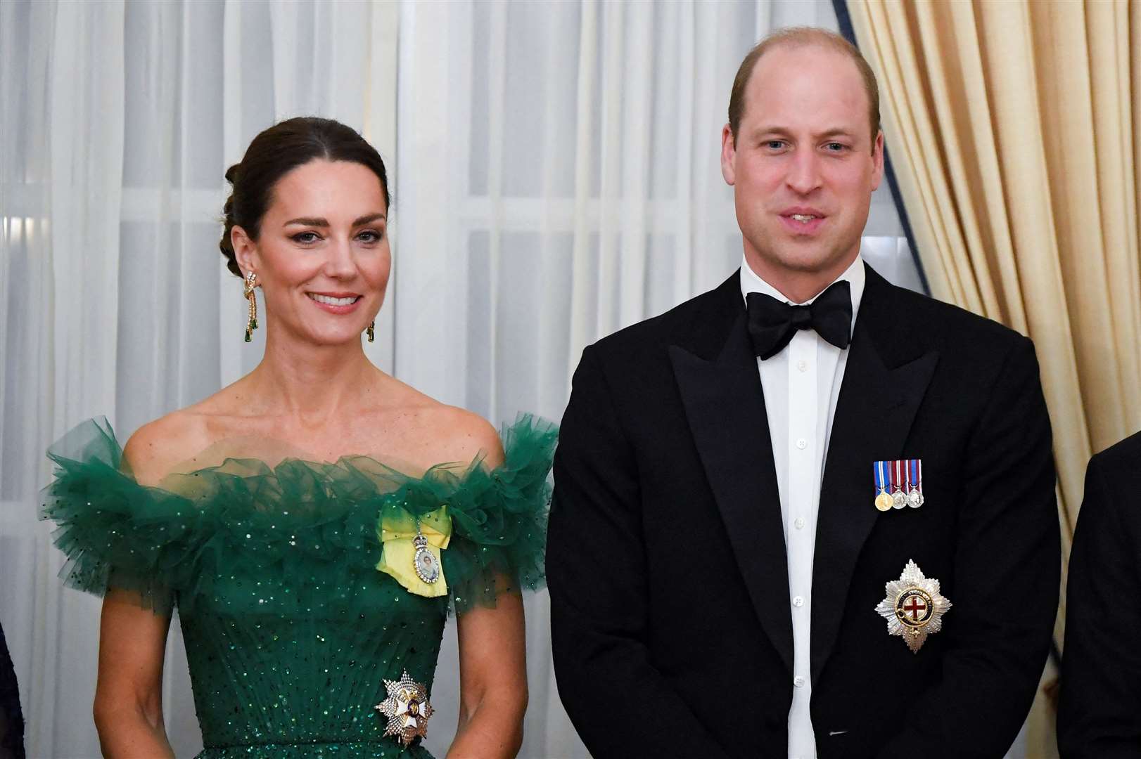 The King said he was creating his eldest son and heir, William, Prince of Wales, and his wife, Catherine, Princess of Wales (Toby Melville/PA Wire)