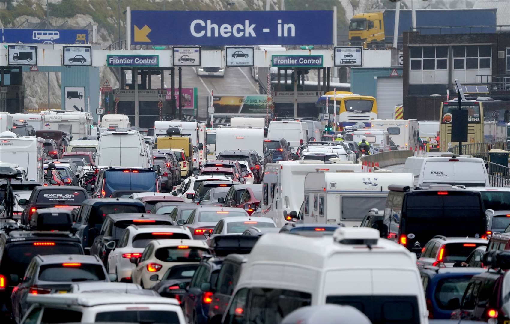 As of 9.25am on Wednesday, car numbers totalled 1,836.(Gareth Fuller/PA)