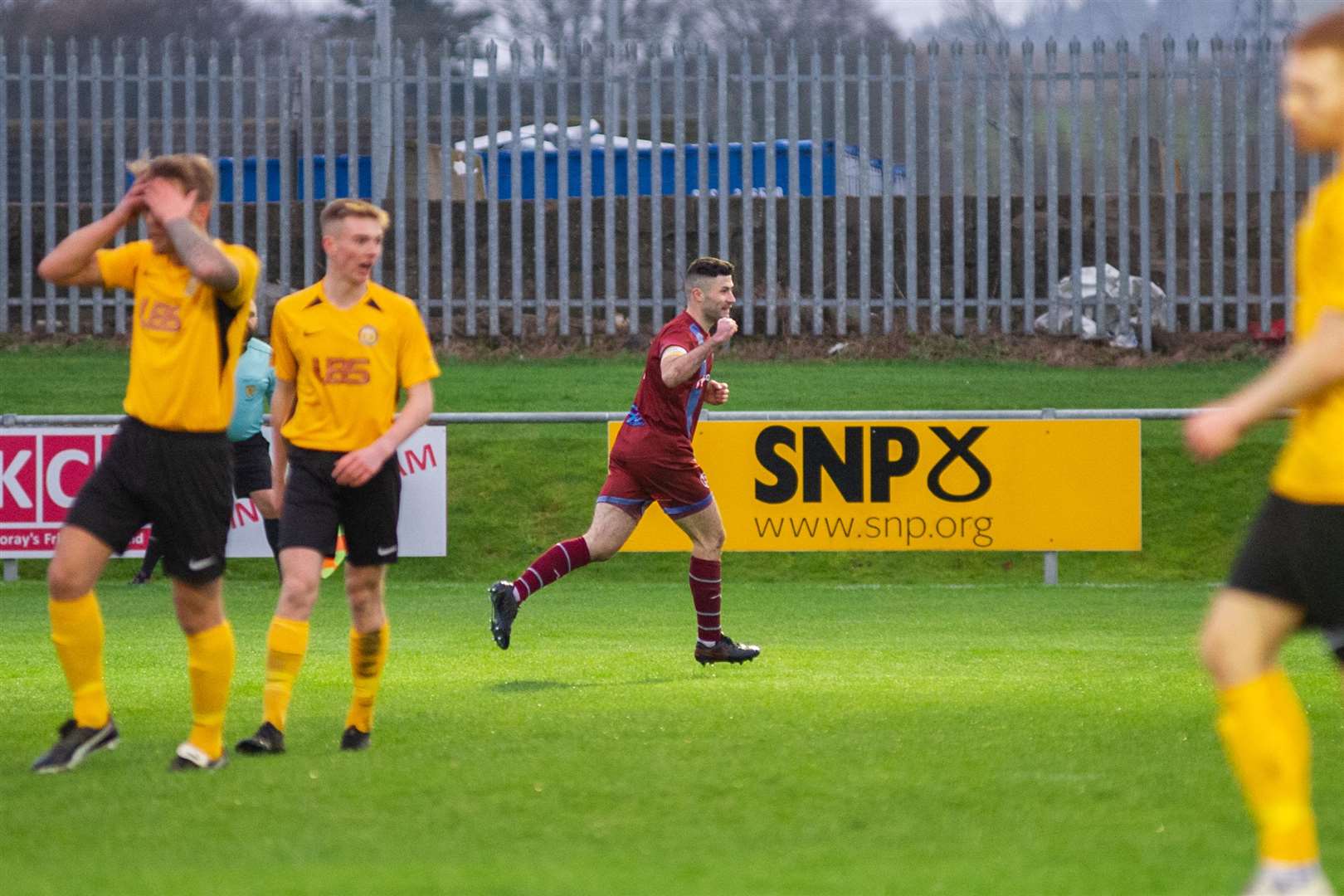 Cammy Keith celebrates his and Keith's opening goal. Picture: Daniel Forsyth