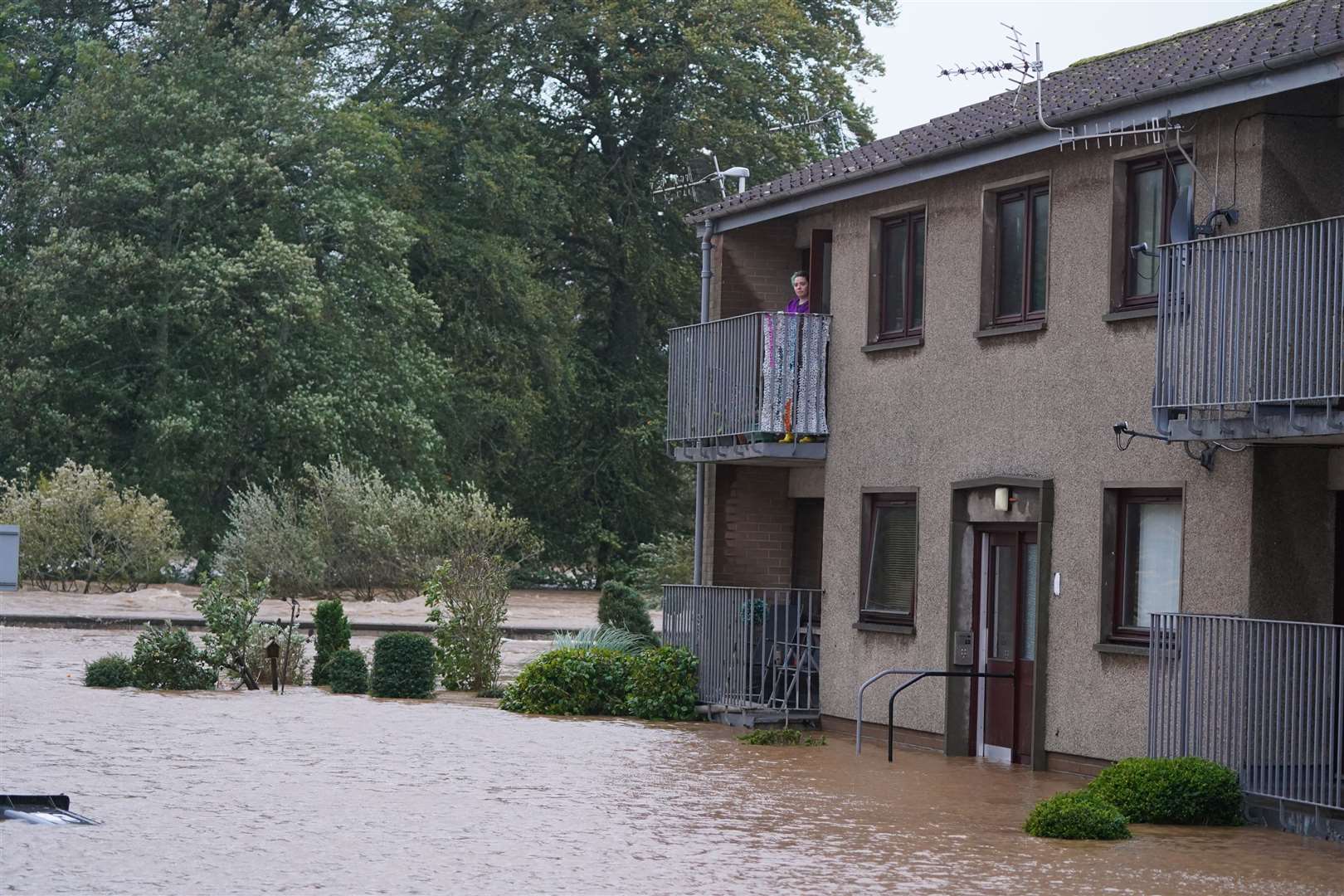 Flood defences in the town failed as a result of Storm Babet (Andrew Milligan/PA)