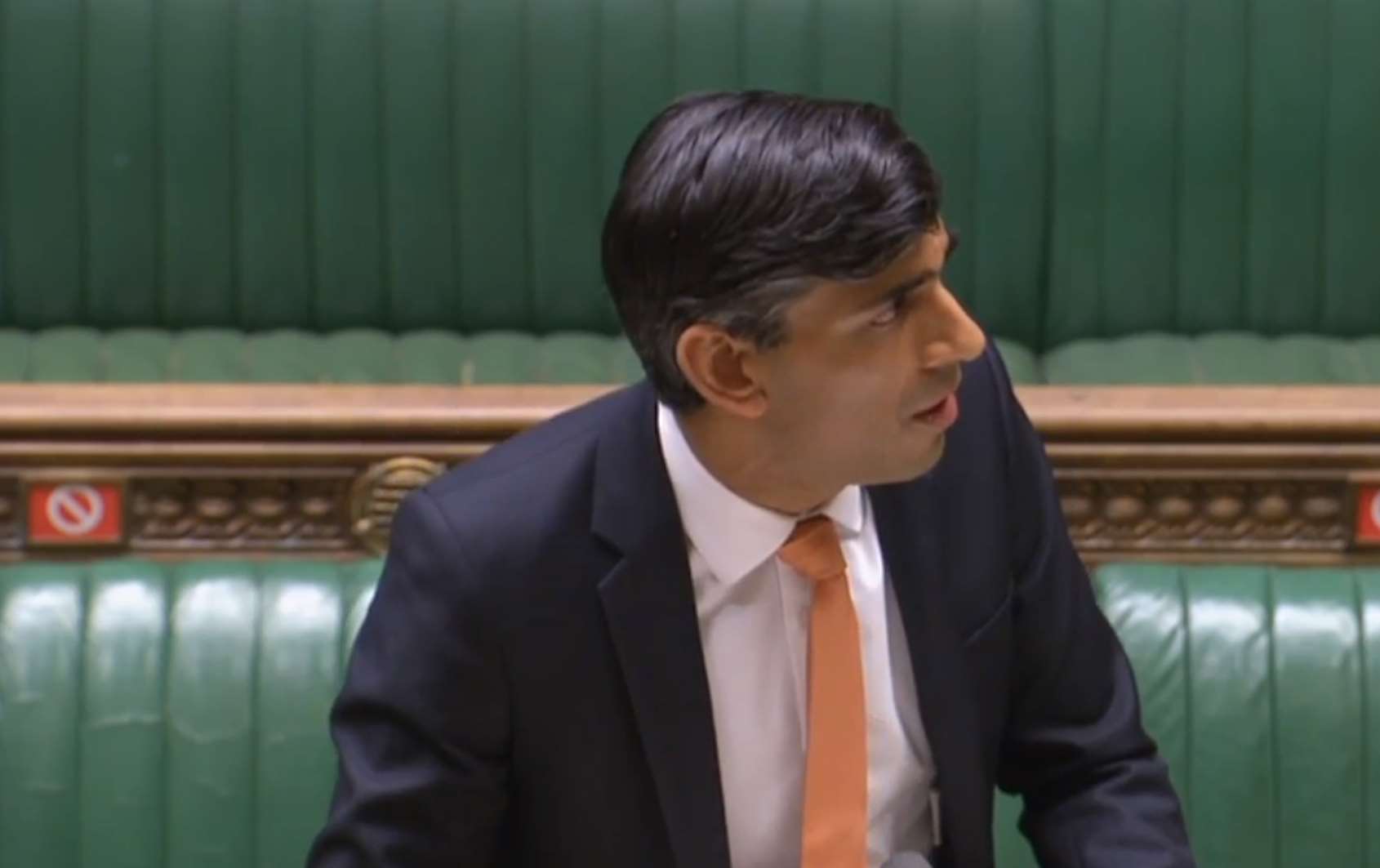 Chancellor Rishi Sunak responds in the Commons (PA)