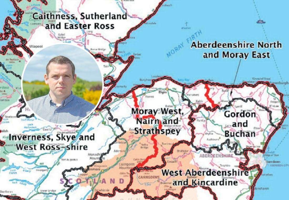 Douglas Ross (inset) is disappointed that efforts to stop Moray's UK constituency being broken up have failed.
