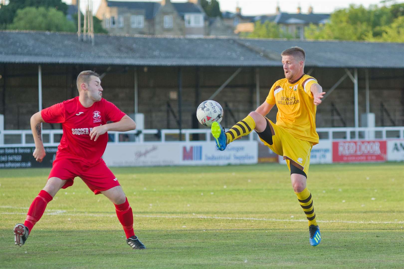 Dean McCall (left) played four seasons for Lossiemouth. Picture: Daniel Forsyth
