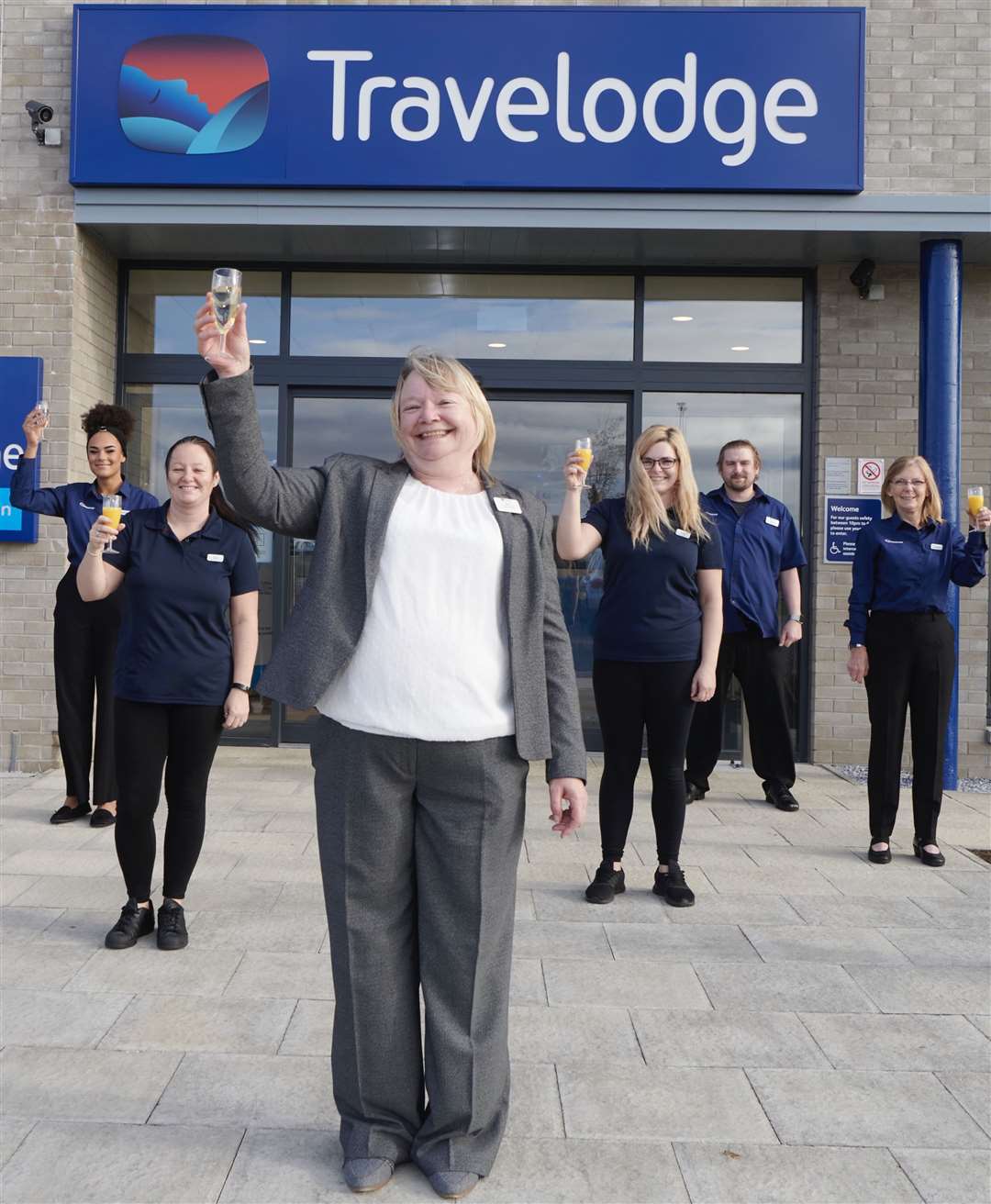 Staff at the new Elgin Travelodge.