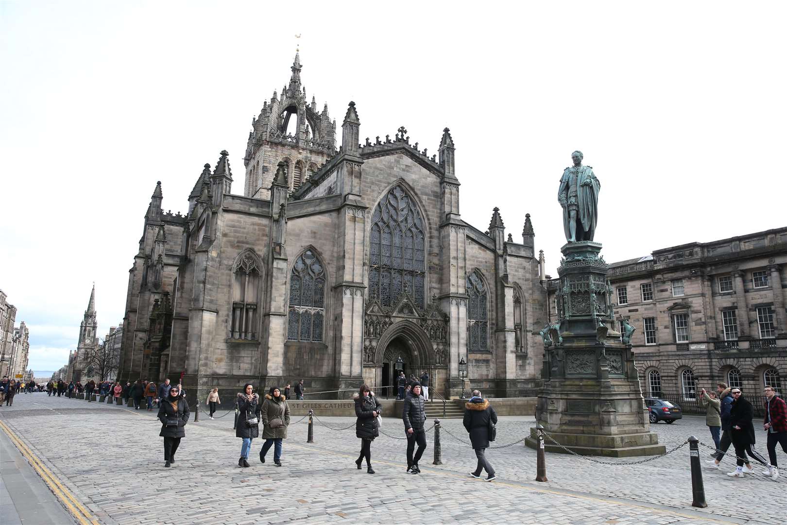 St Giles’ Cathedral in Edinburgh where a vigil will take place around the Queen’s coffin (Andrew Milligan/PA)