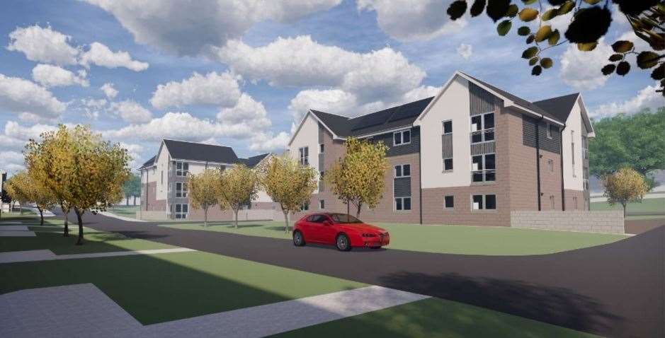 An architectural impression of the new housing development being proposed for Ellon.