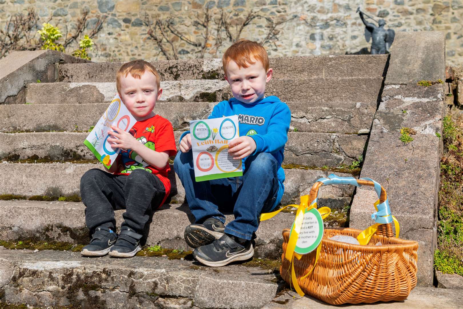 Happy pair Jack and Kyle on the the Easter Egg trail at Leith Hall, Kennethmont over Easter weekend…Picture: Beth Taylor