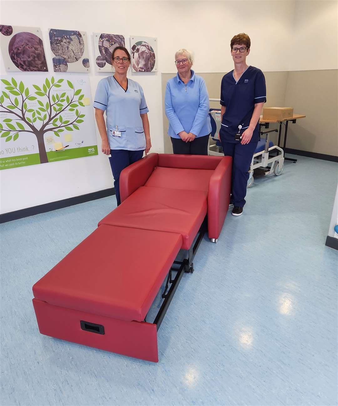 A dialysis chair has also been supplied by the Friends of Chalmers Hospital.