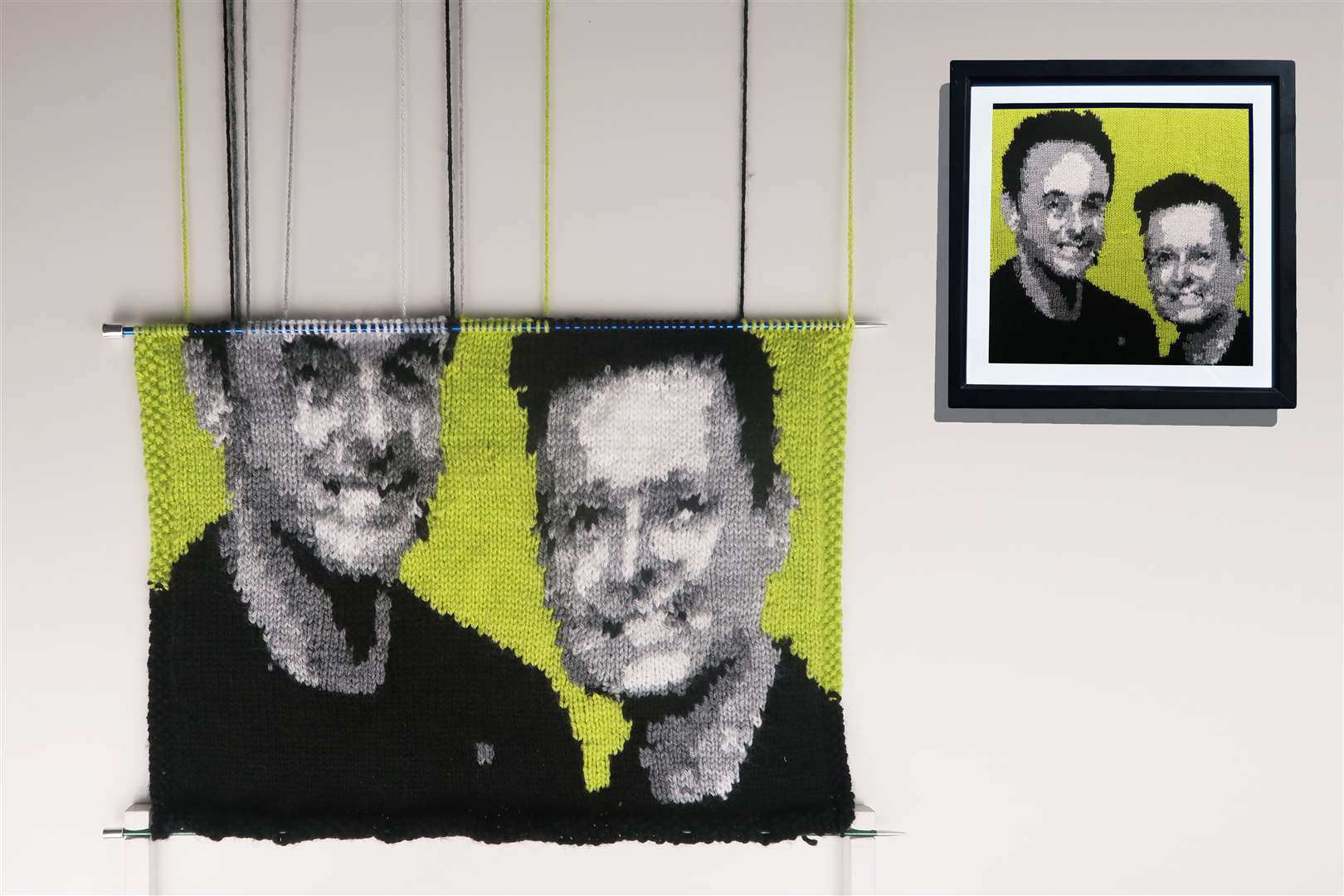 Knit It's first product transforms a photo into a knitting pattern and provides people with a kit to knit it. Lucy work has included an image of Ant and Dec.