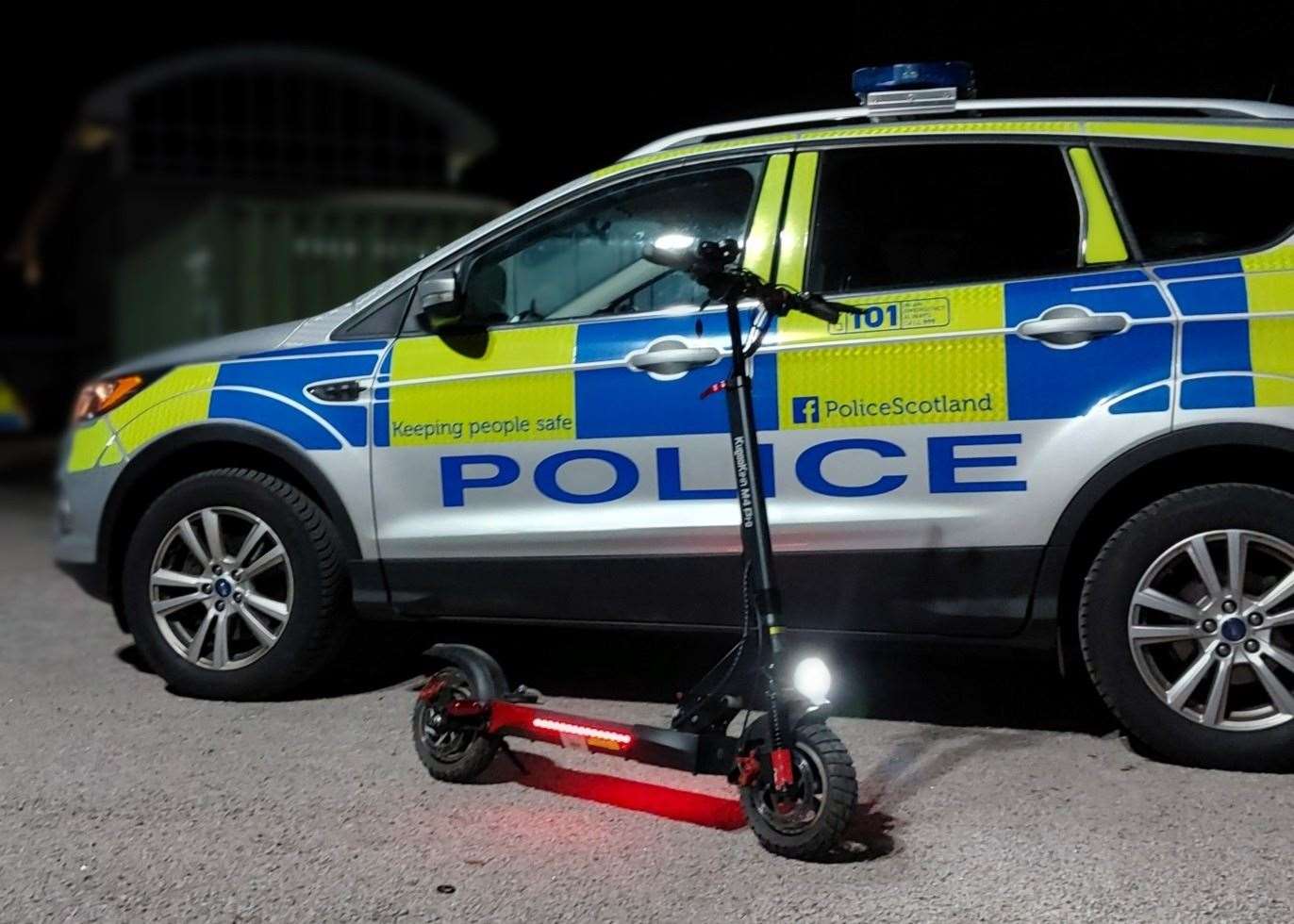 An E-Scooter was seized in Port Elphinstone for being ridden illegally on the road.