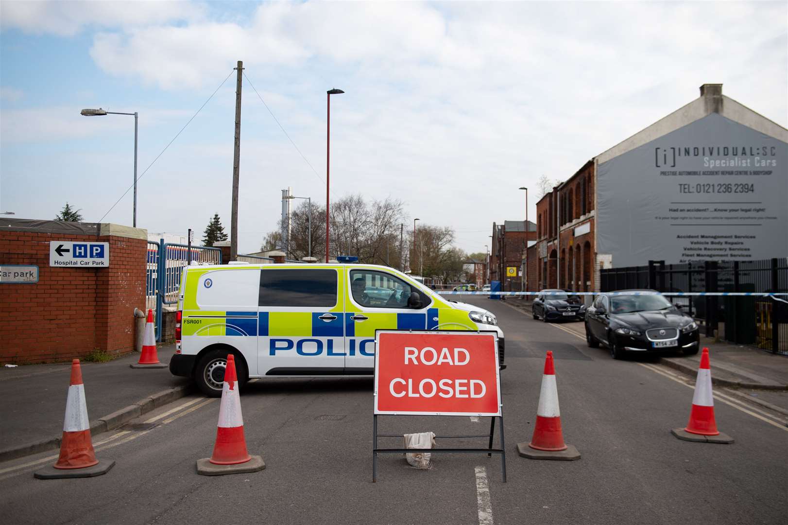 A police cordon is in place in Western Road (Jacob King/PA)