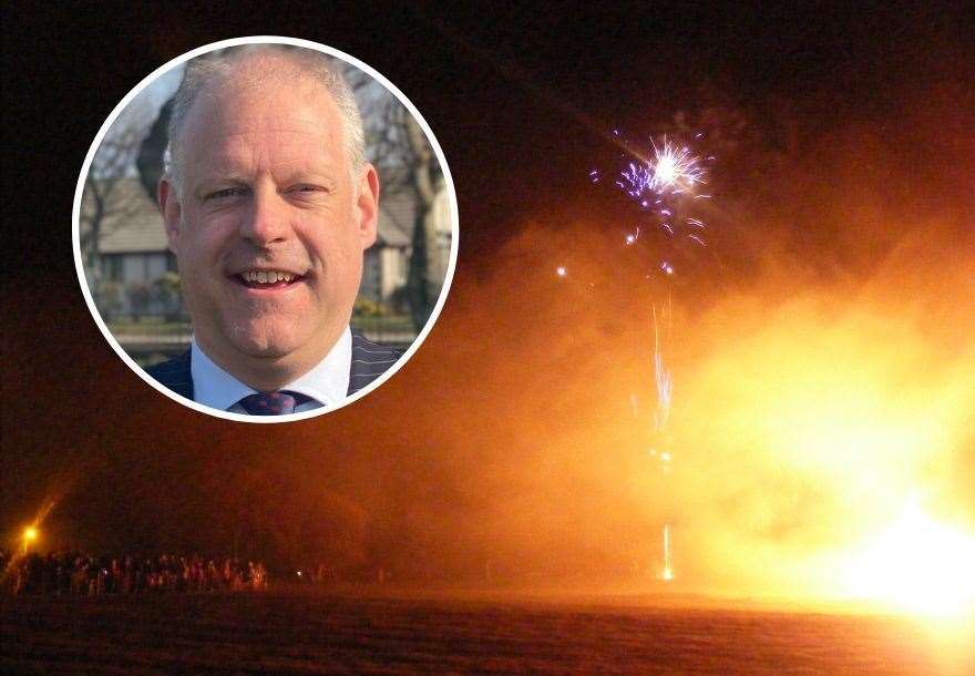 Councillor Neil McLennan (inset) has urged people to attend official bonfire night celebrations rather than host their own.