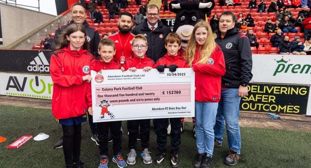 Colony Park FC received a funding boost as part of the Dons Day Out initiative.