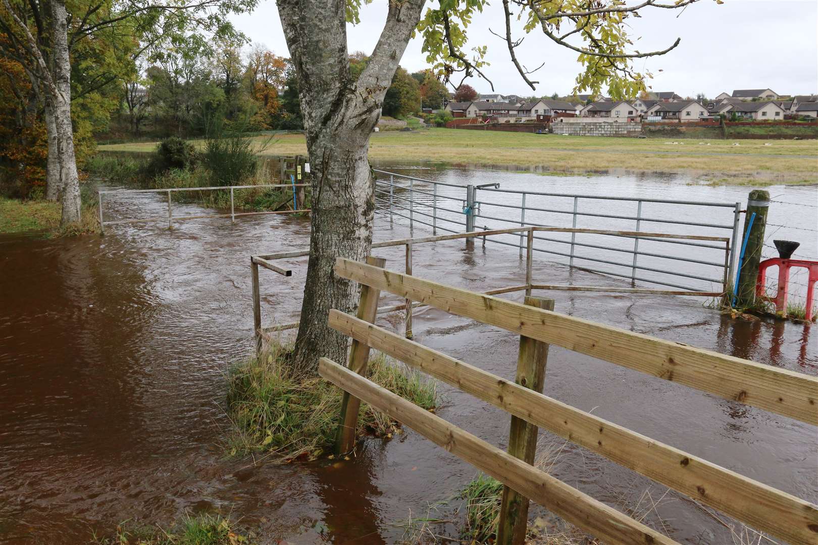 Flooding has continued to be an issue at the Haughs in Turriff