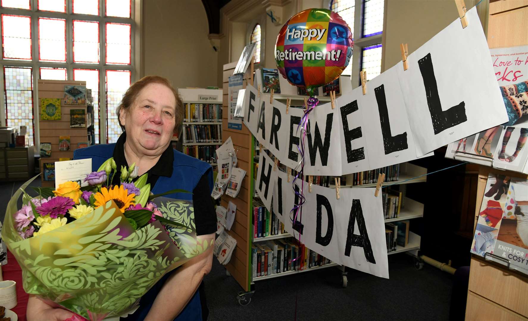 Hilda Fowler at her retirement send off. Picture: Becky Saunderson.