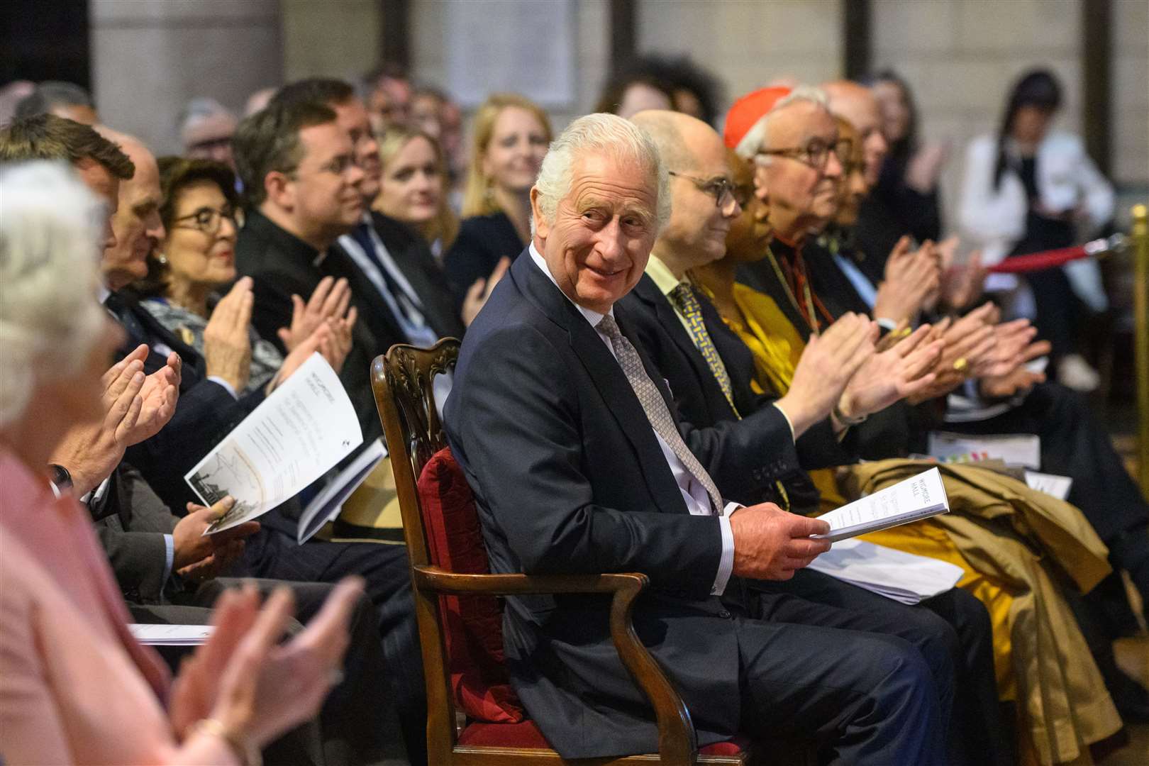 Charles attended the event, organised by Wigmore Hall, at St James’s Roman Catholic Church, Spanish Place, on Tuesday evening (Matt Crossick/PA)