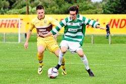 At the double...Drew Copeland, pictured here in action against Forres, bagged a double against Ross County.