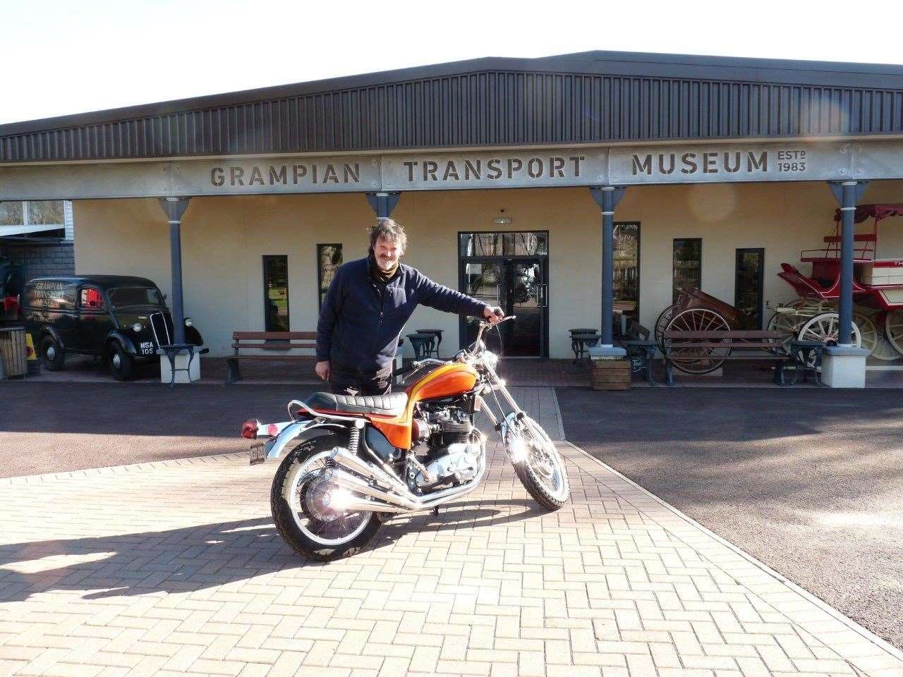 Mike Ward with the Triumph X75
