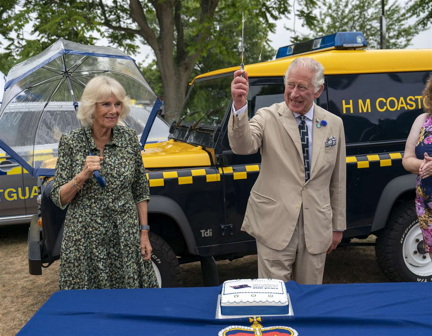 The Prince of Wales and Duchess of Cornwall helped marked the 200-year anniversary of the Coastguard (Arthur Edwards/The Sun/PA)