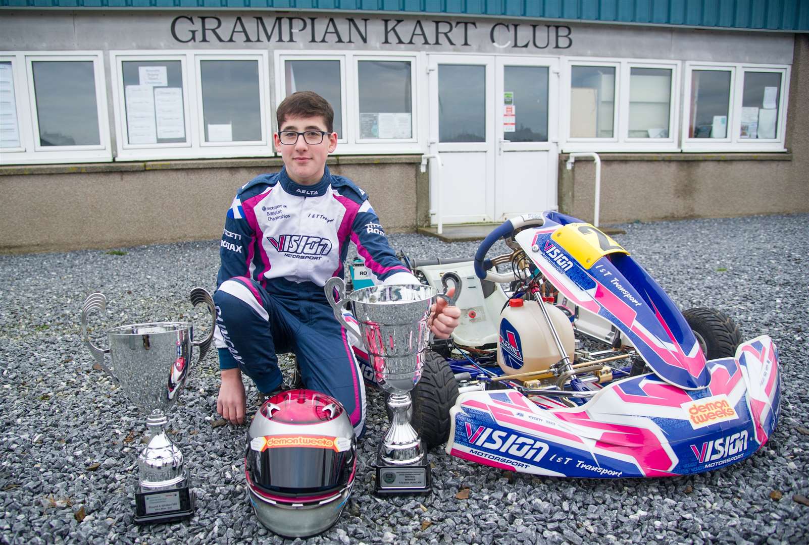 Steven Duncan has become British karting vice-champion and is set to compete in the world finals in Portugal...Picture: Becky Saunderson
