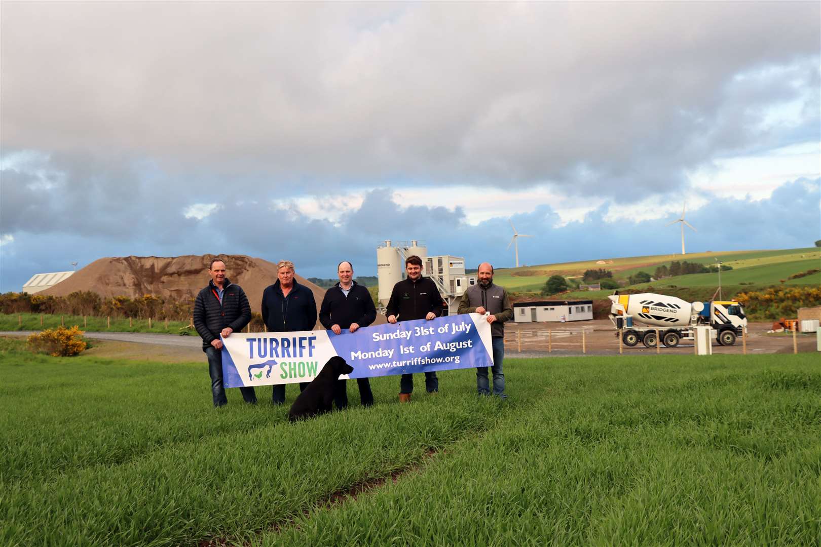 Turriff Show vice president Kevin Gray (left) with junior vice president David Allan, Wilson Strachan and AJ Green of Bridgend Aggregates and show president Alan Gaul.