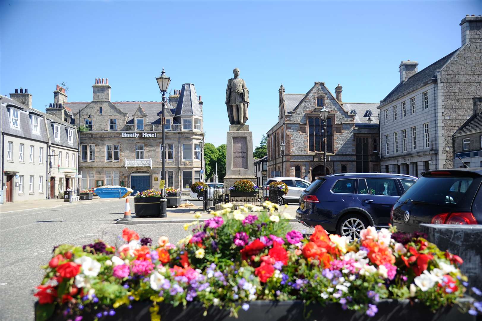 The Square in Huntly will be covered by a CCTV network. Picture: Becky Saunderson.