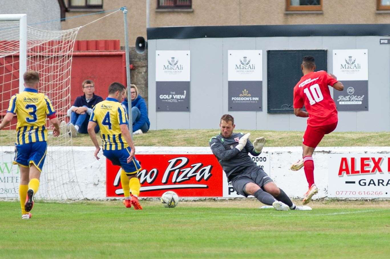 Fraser Forbes scored twice for Lossie. Picture: Daniel Forsyth