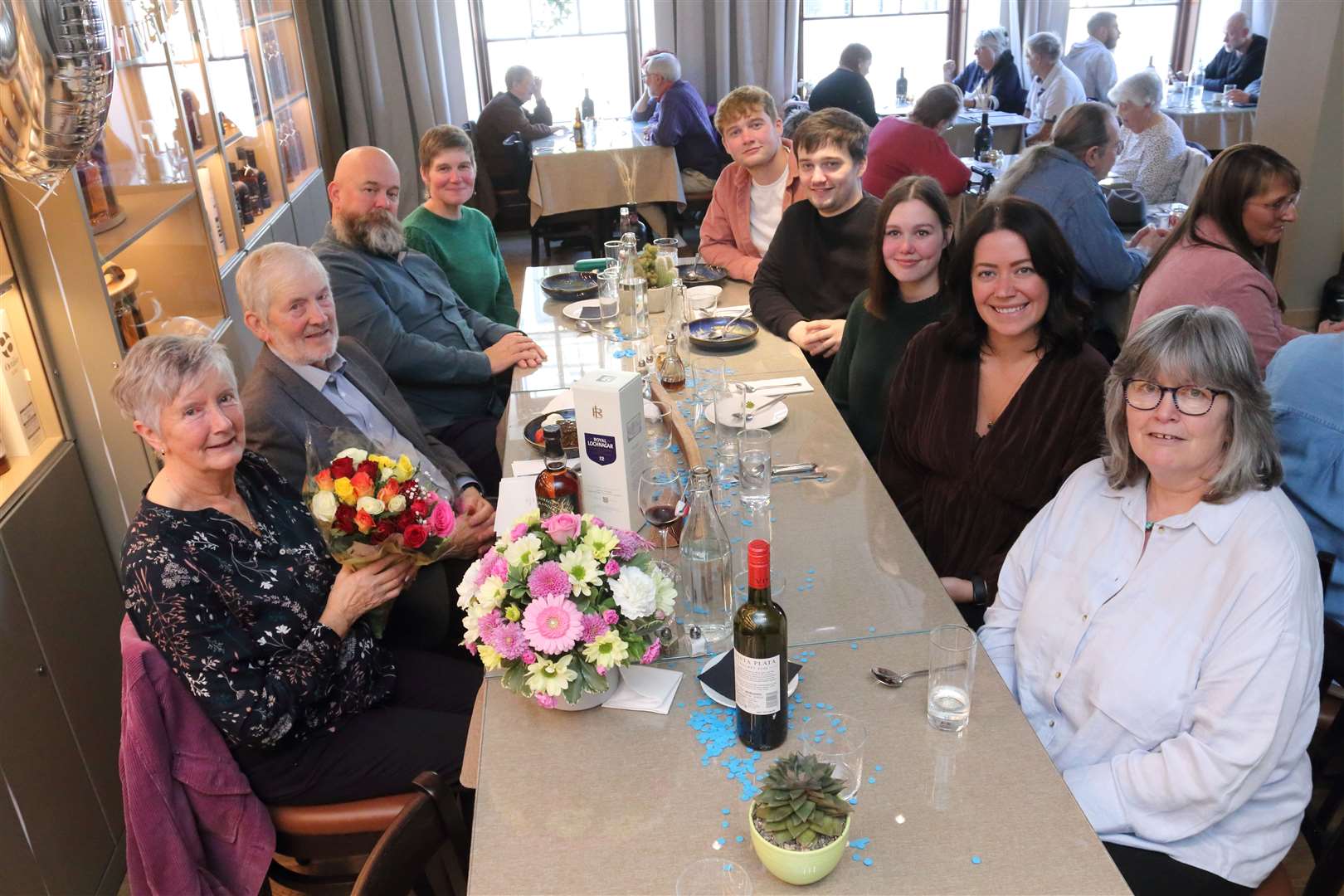 Noni and Douglas Pirie celebrate their 60th anniversary with family members in Huntly. Picture: David Porter