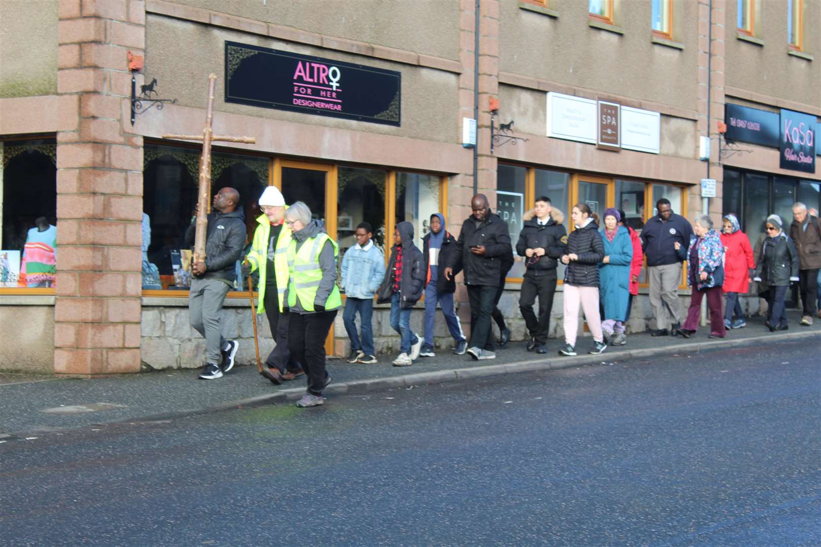 The Walk of Witness was held in Inverurie on Good Friday. Picture: Griselda McGregor