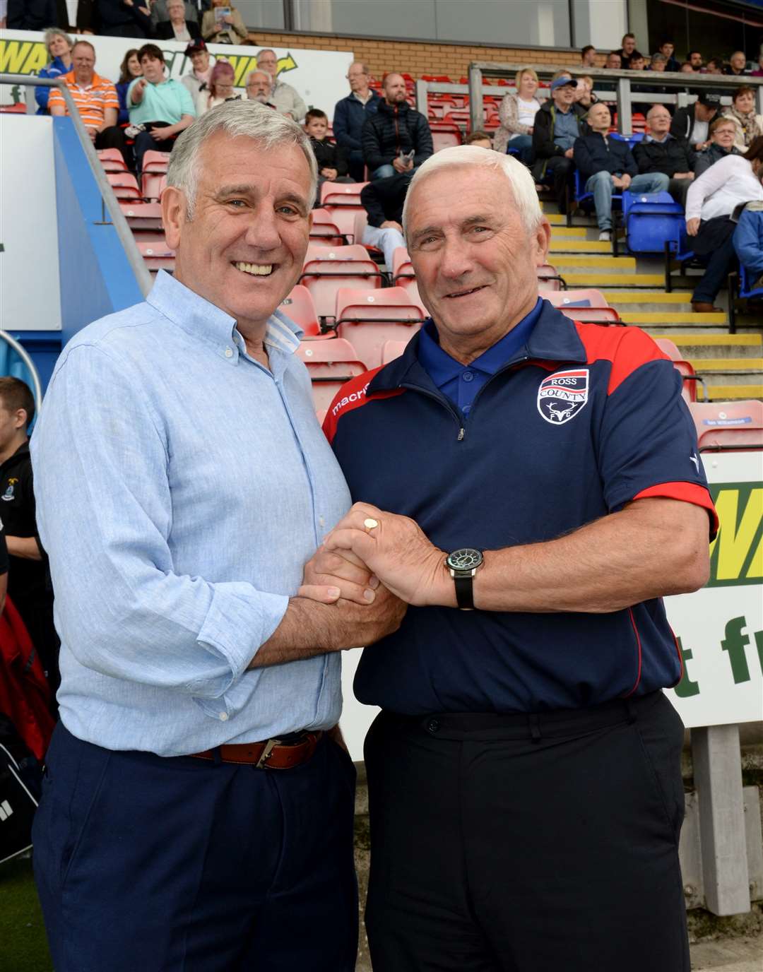 Keith managerial legend Bobby Wilson (right) will be back in the Kynoch Park dugout on Saturday. Picture: Gary Anthony.
