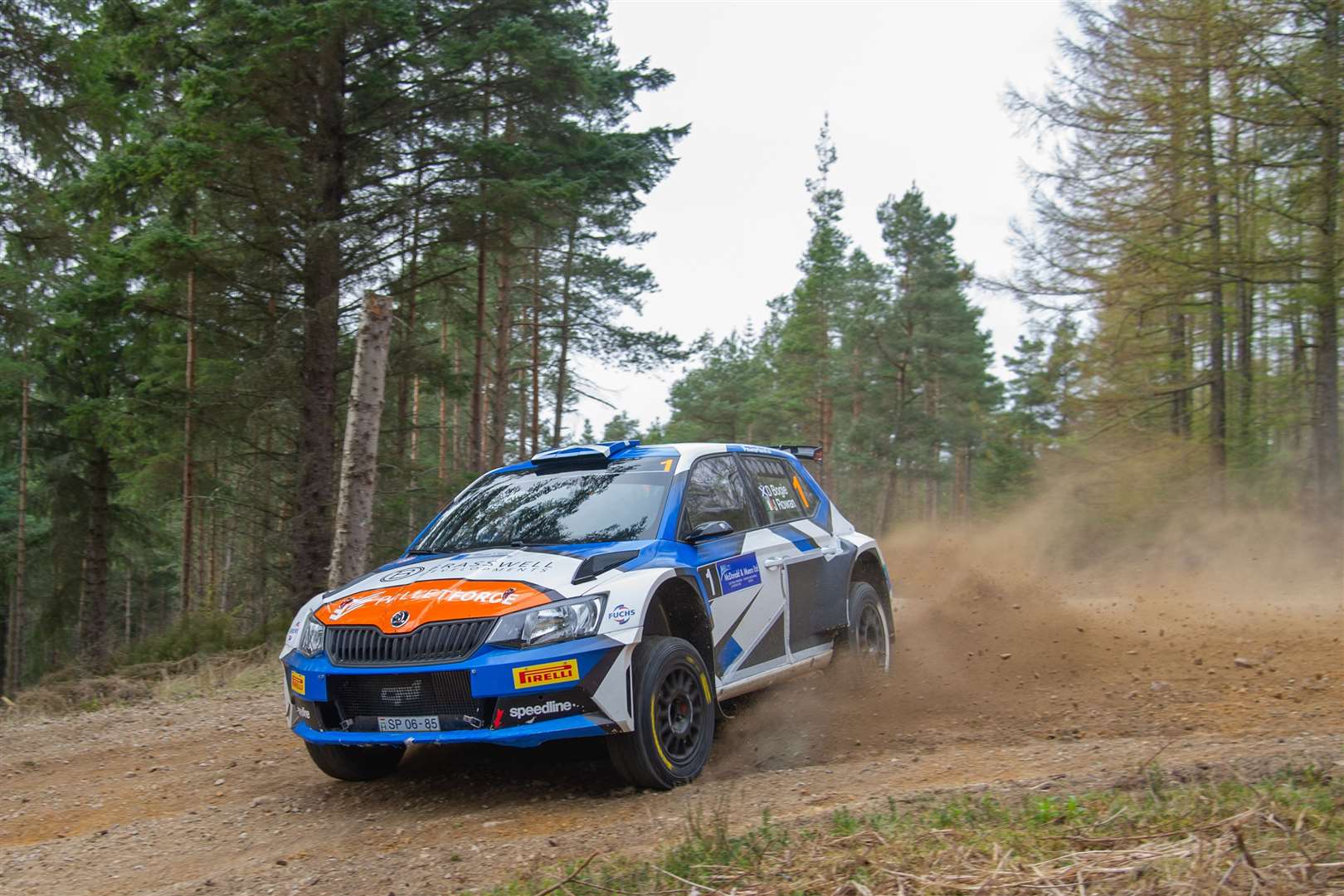 David Bogie in the 2019 Speyside Stages Rally. Picture: Daniel Forsyth.