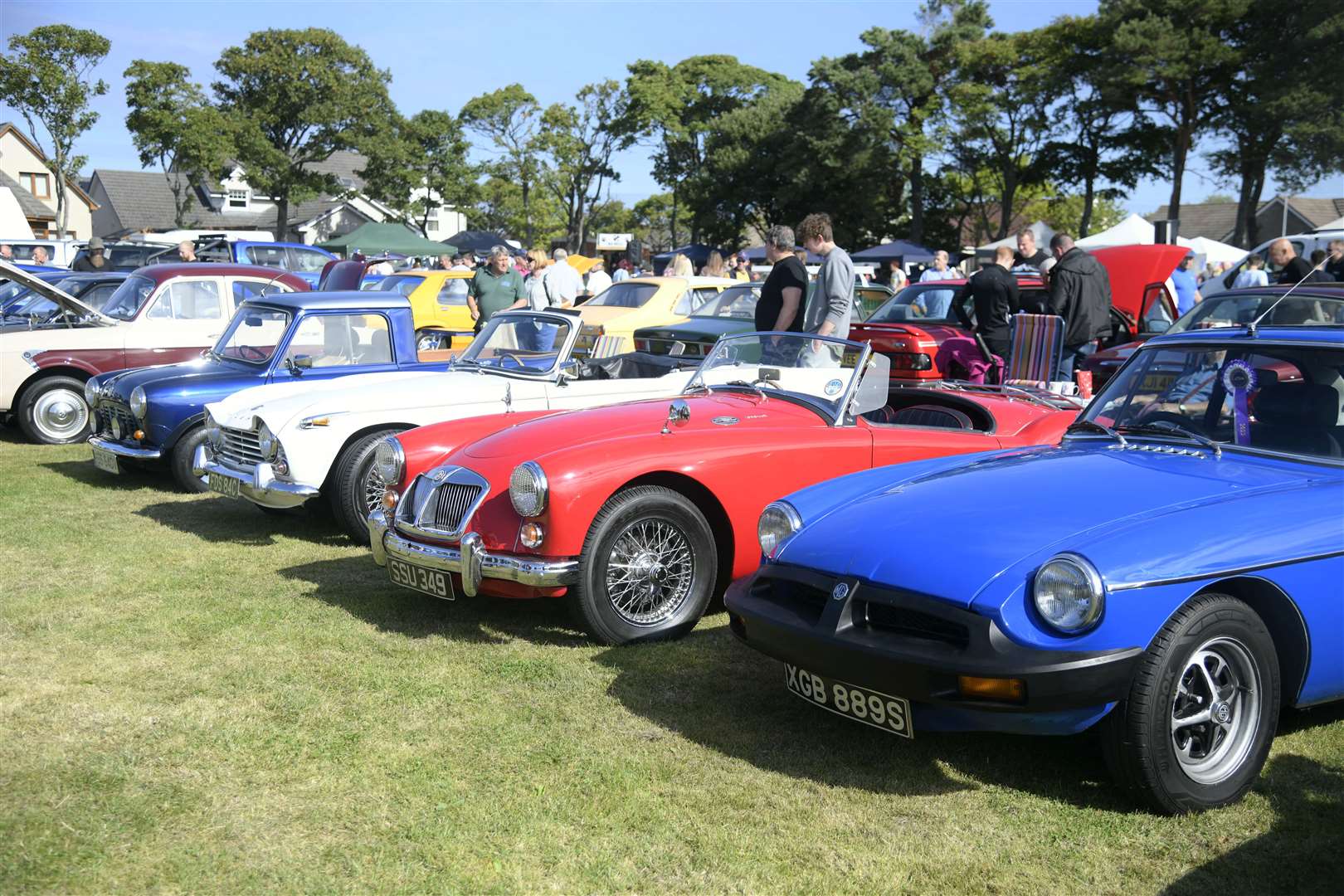 An array of colours and manufacturers...2022 Buckie Classic Car Show. ..Picture: Beth Taylor.