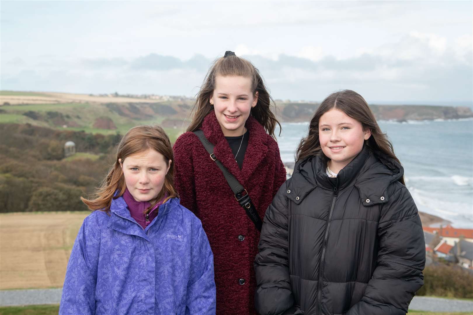 The three runners-up from Keith Primary (from left) Oonagh Blake, Megan Jamieson and Dion Moir. Picture: Daniel Forsyth