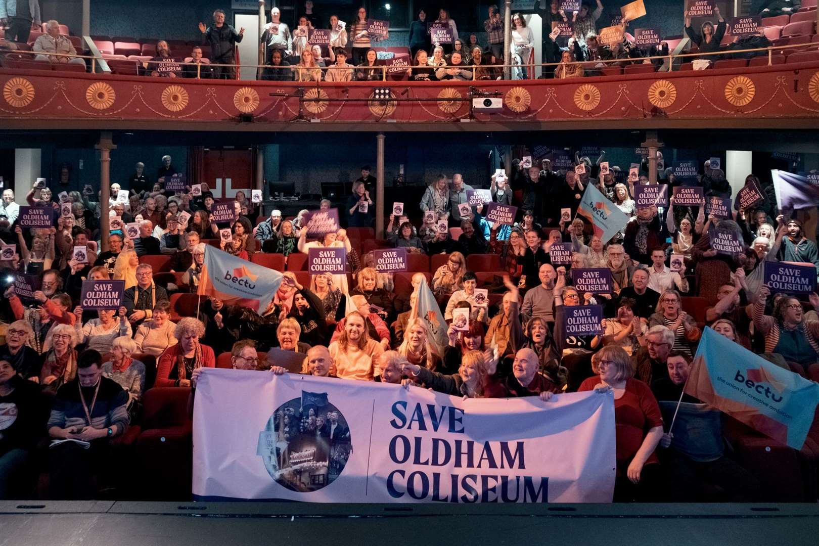 A public meeting during the effort to save Oldham Coliseum (PA)