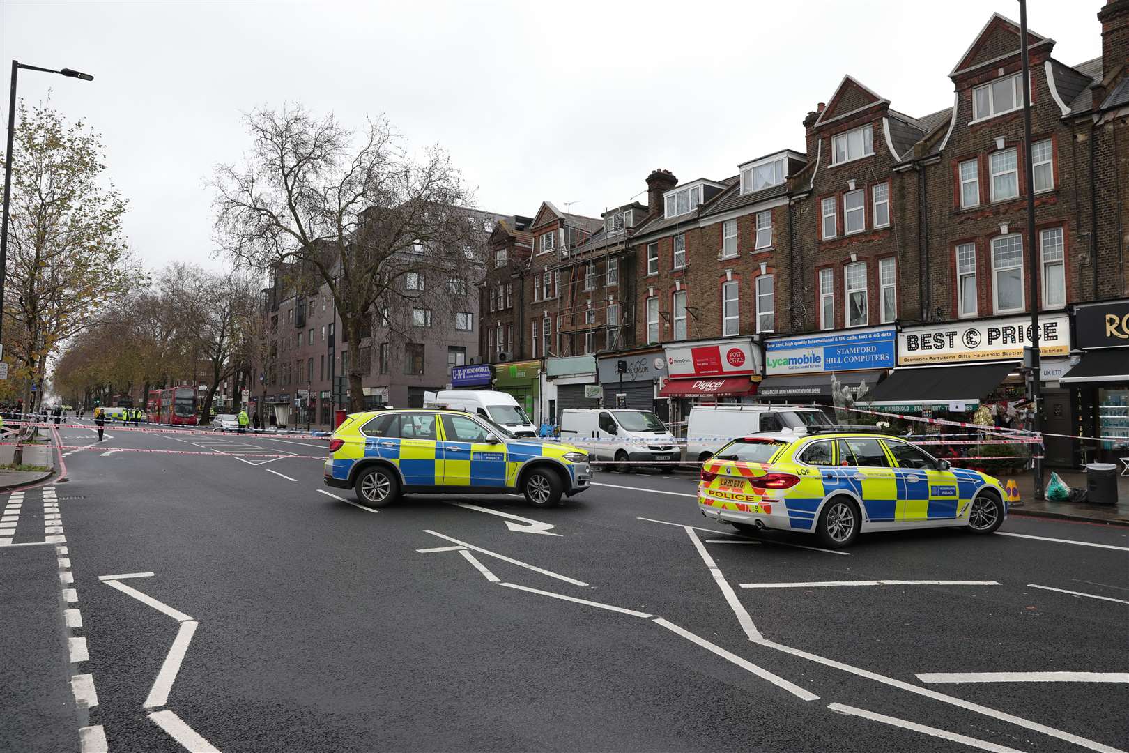 Police at the scene in Stamford Hill (Aaron Chown/PA)
