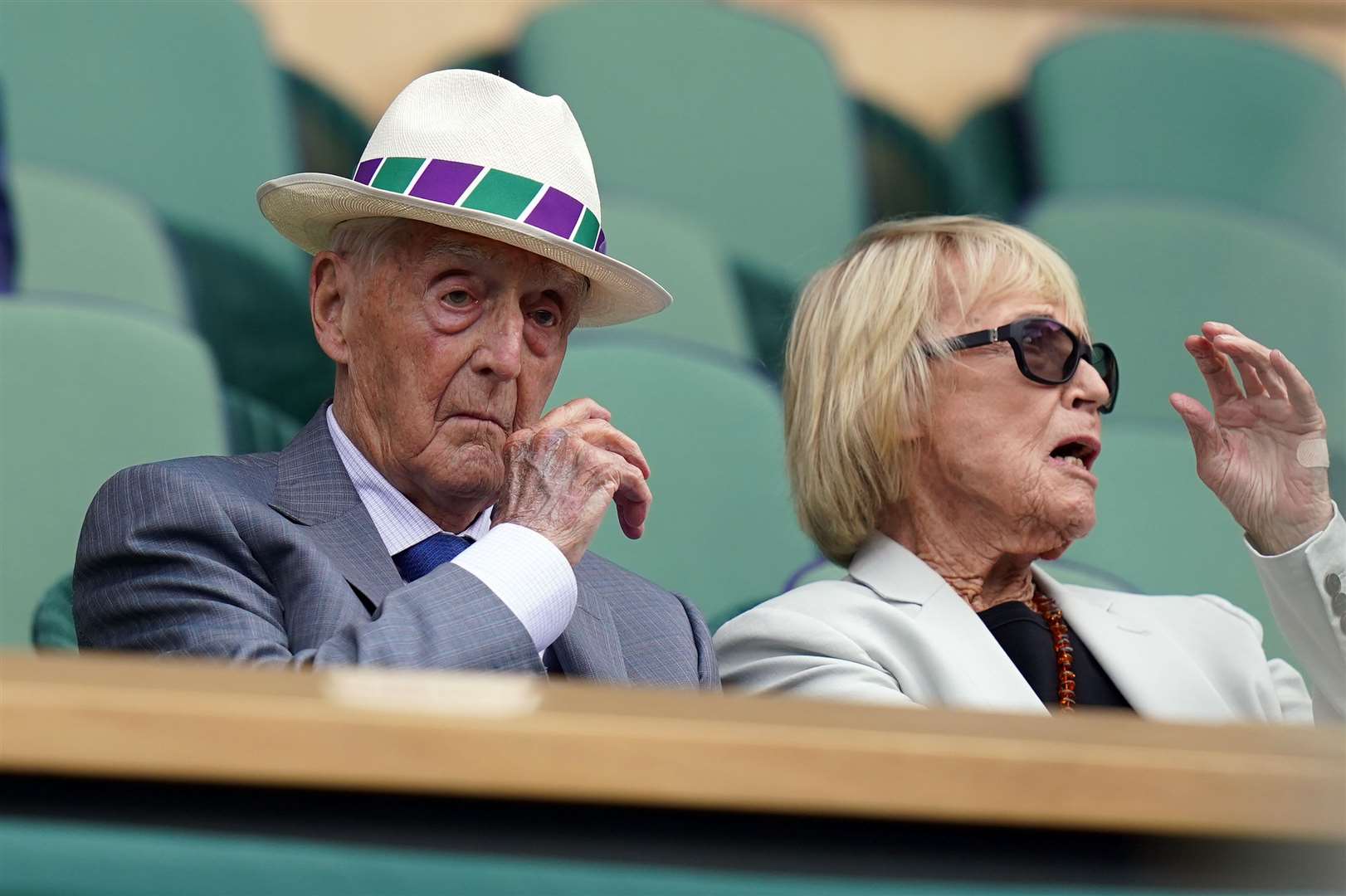 Sir Michael Parkinson in the Royal Box during the 2022 Wimbledon Championships (Adam Davy/PA)