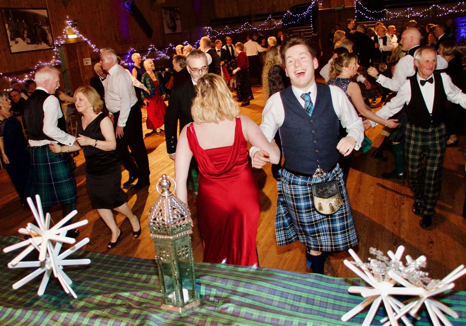 Dancers take to the flooe at the Haddo Snow Ball. Picture: Phil Harman