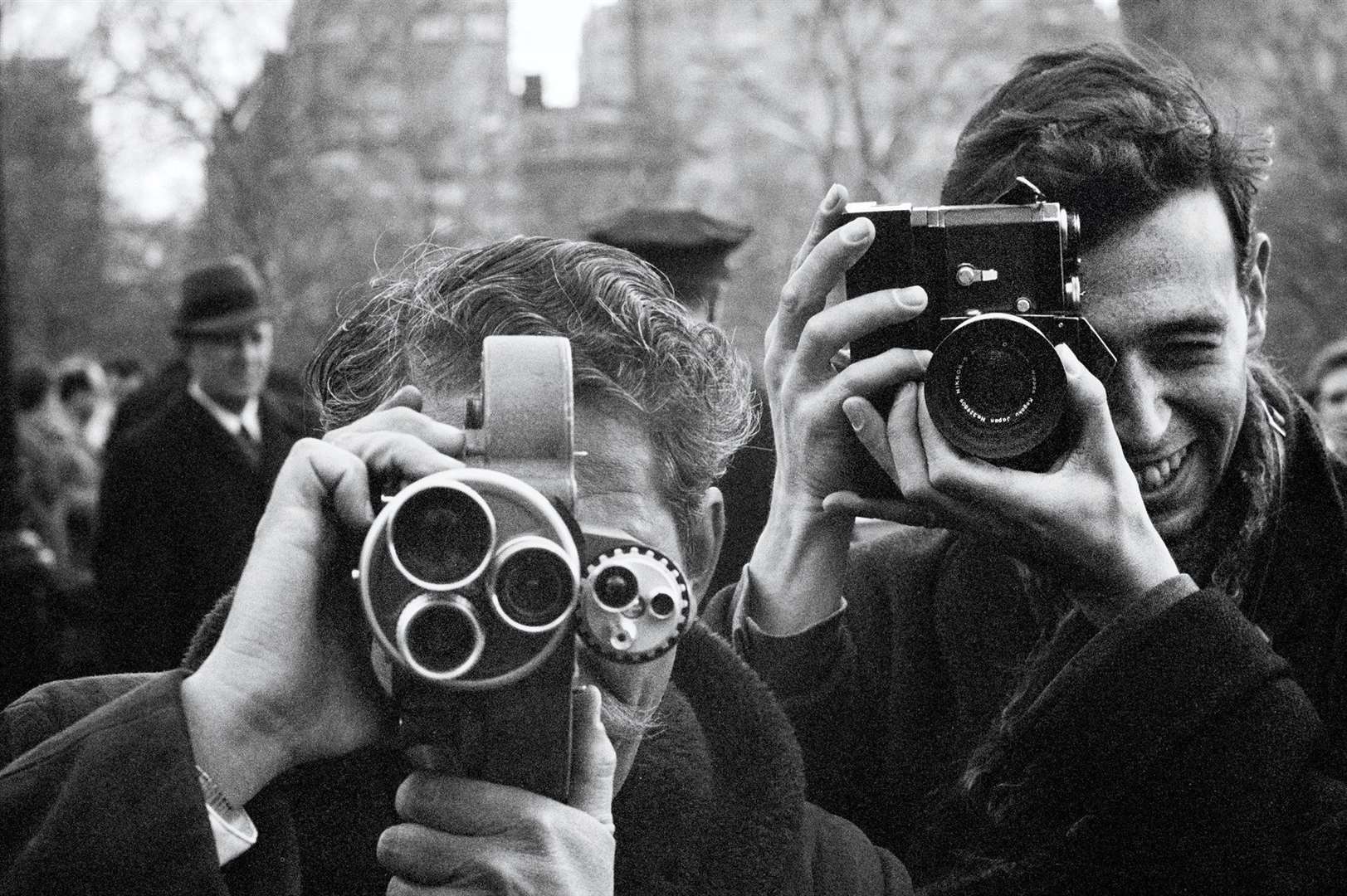 Photographers in Central Park in New York in February 1964 (Paul McCartney/PA)