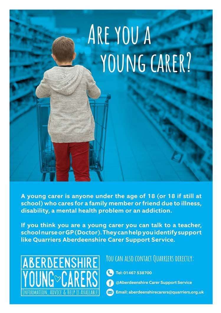 Leaflets and posters are available to raise awareness of young carers.