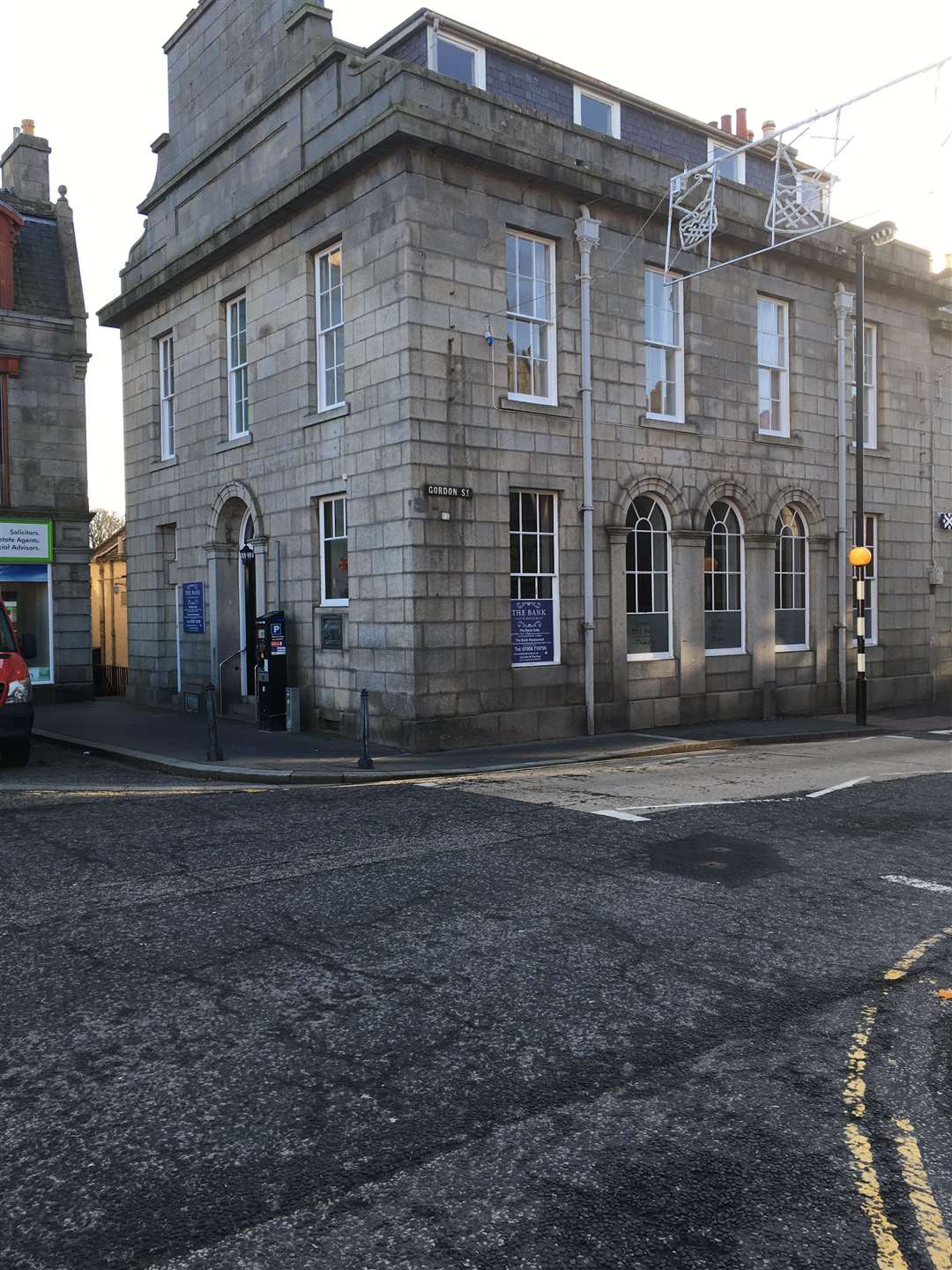The Bank restaurant in Huntly has closed and is for sale.