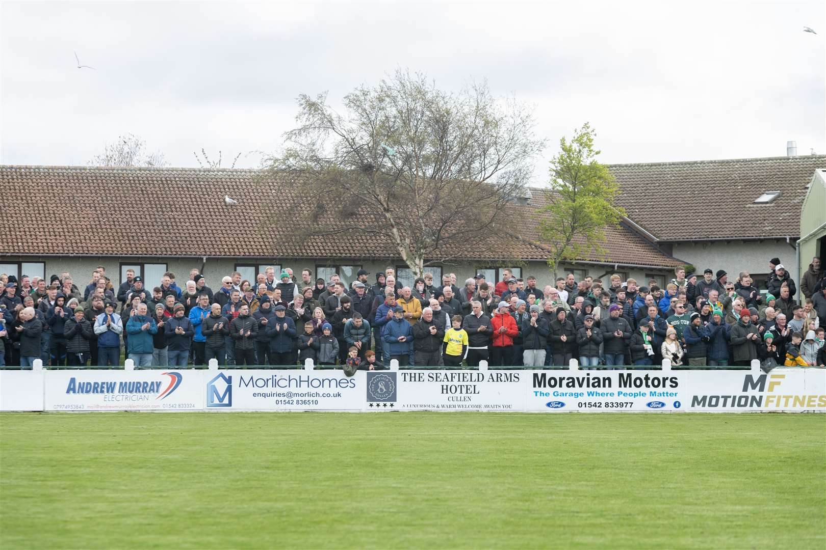 Buckie Thistle fans before kick-off...Buckie Thistle F.C. v Brechin City F.C. Highland League Final at Victoria Park. ..Picture: Beth Taylor.